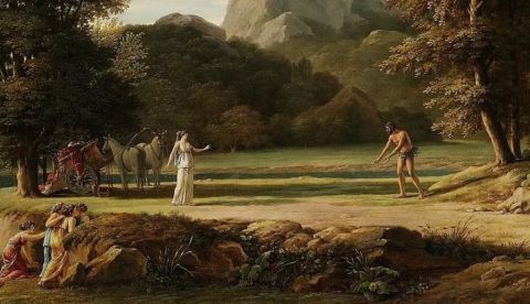 ‘Ulises implorando la ayuda de Nausícaa’, de Pierre Henri de Valenciennes. Wikimedia Commons