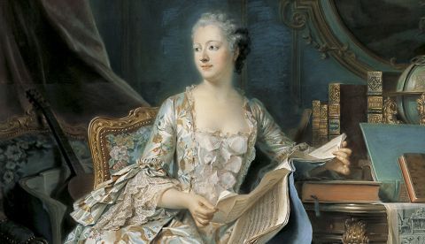 Madame de Pompadour, en un retrato al pastel realizado por Maurice Quentin de La Tour (Louvre, París). / Wikipedia
