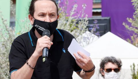 El candidato de Unidas Podemos a la Comunidad de Madrid, Pablo Iglesias.