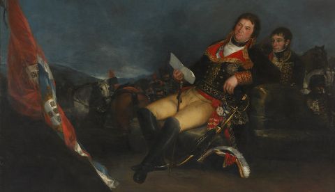 Manuel Godoy retratado como vencedor de la guerra de las Naranjas, por Goya. Real Academia de San Fernando, Madrid.