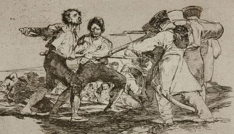 Francisco de Goya - Museo del Prado / Los desastres de la guerra, plate No. 2, (1st edition, Madrid: Real Academia de Bellas Artes de San Fernando, 1863) / Wikipedia.