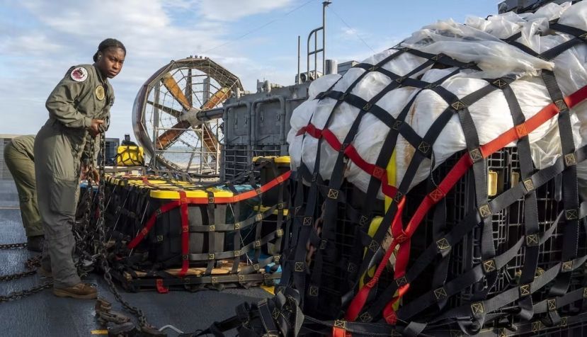Debris from the spy balloon has been recovered from the ocean by the US military. EPA