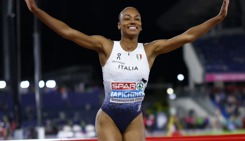 Larissa Iapichino gana el salto de longitud femenino en el Campeonato Europeo de Atletismo de 2026. EPA/TOLGA AKMEN