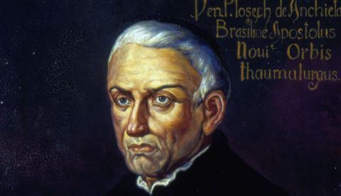 El misionero español san José de Anchieta fue, junto con Manuel da Nóbrega, el primer jesuita que Ignacio de Loyola envió a América.