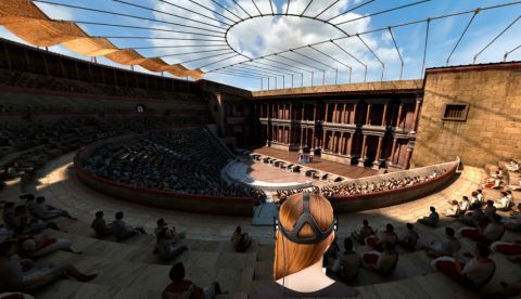 Imagen sobre su último proyecto en el teatro romano de Mérida / EFE