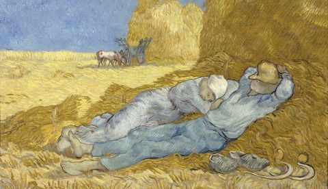 "La Siesta", óleo sobre tela, de Vincent van Gogh.