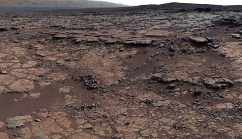 Fotografía cedida por la NASA en la que se registró un mosaico de la superficie de Marte. EFE/NASA