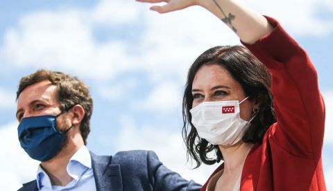 Pablo Casado, presidente del Partido Popular, e Isabel Díaz Ayuso. PP