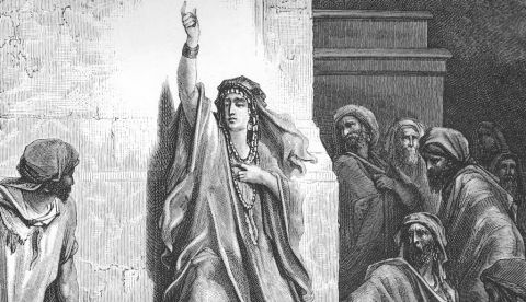 ‘Débora elogia a Jael. Dibujo de Gustave Doré para la Biblia. Wikimedia Commons