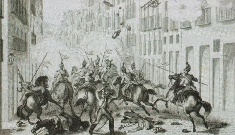 Revuelta en Barcelona a finales de 1842.