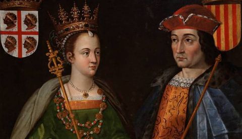 Óleo "Petronila Ramírez y Ramón Berenguer IV"
