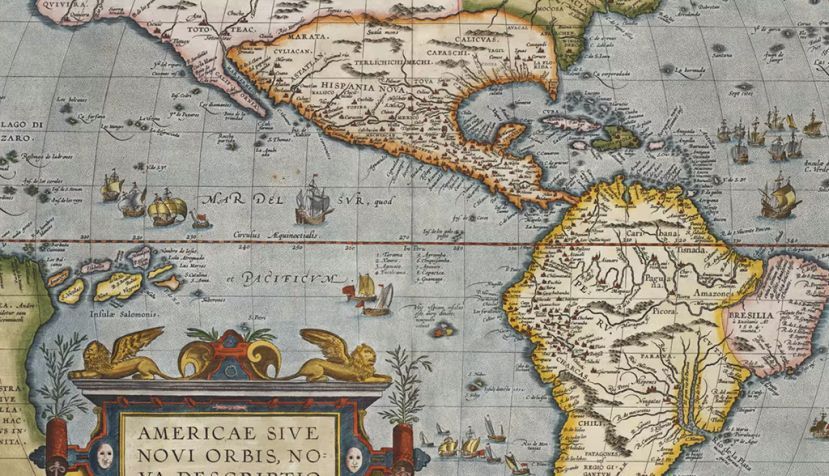 Mapa de América de Abraham Ortelius, revisado en 1587. Wikimedia Commons, CC BY