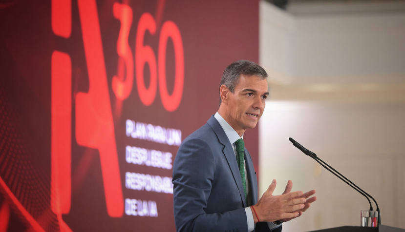El presidente del Gobierno, Pedro Sánchez, durante su intervención en el acto. | Pool Moncloa/Sandra Armada. La Moncloa, Madrid - 21.9.2026