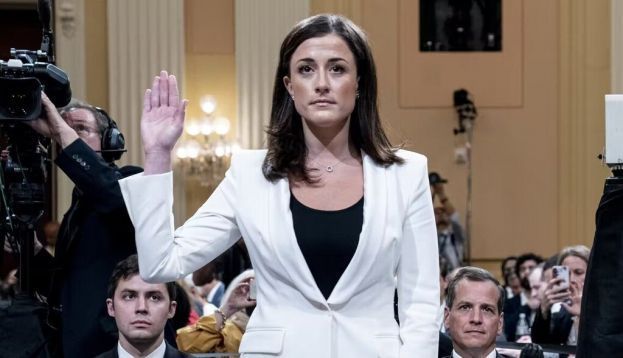 Cassidy Hutchinson is sworn in to testify before the House January 6th committee, on June 28, 2022. Andrew Harnik-Pool/Getty Images