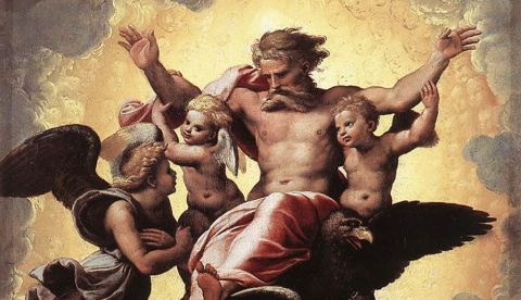 La visión de Ezequiel, cuadro de Rafael Sanzio. / Wikipedia.