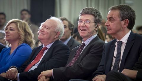 Zapatero y Sachs dialogan sobre una agenda global de izquierdas
