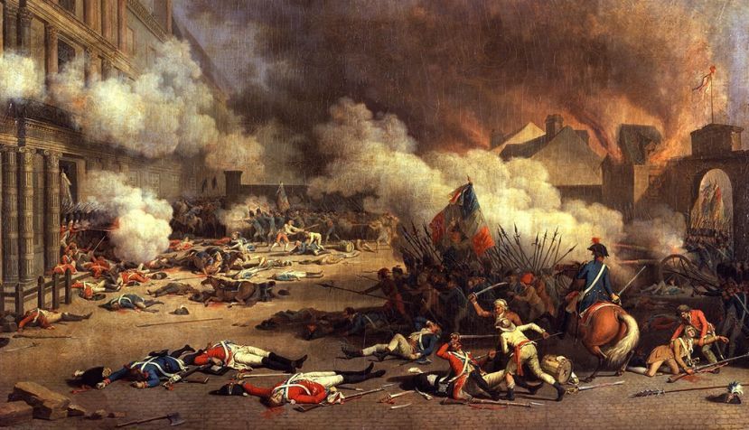 Toma del palacio de las Tullerías en 1793. / Wikipedia.