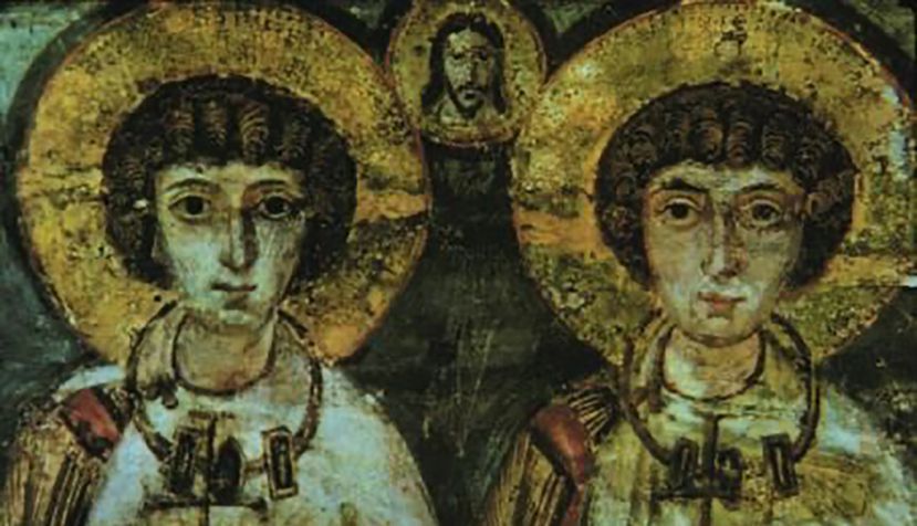 Icono de los santos Sergio y Baco (s VIII). Museo Nacional de Kiev. (Procedencia Wikipédia)