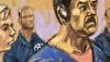 Ce croquis réalisé dans la salle d’audience de la Daniel-Patrick-Moynihan United States Courthouse montre l’ancien président du Venezuela Nicolas Maduro (au centre), assistant à sa comparution devant le tribunal fédéral, le 5 janvier 2026 à New York, accompagné de ses avocats Barry Pollack (à gauche) et Mark Donnelly (à droite). Jane Rosenberg/AFP