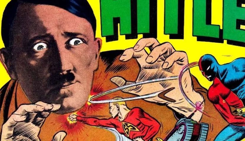 Portada de Daredevil Battles Hitler de julio de 1941. Wikimedia Commons / Charles Biro & Bob Wood