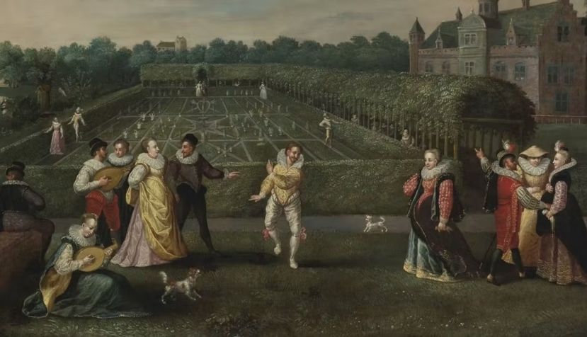 ‘Cortesanos paseando por el jardín’, de Hieronymous Francken I. Wikimedia Commons