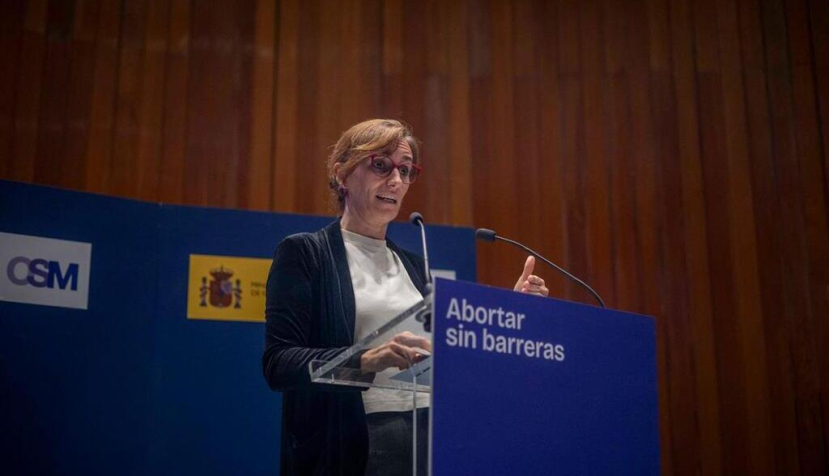 La ministra de Sanidad, Mónica García, durante su intervención en el acto celebrado en el Ministerio de Sanidad. / © lamoncloa.gob.es. Ministerio de la Presidencia.