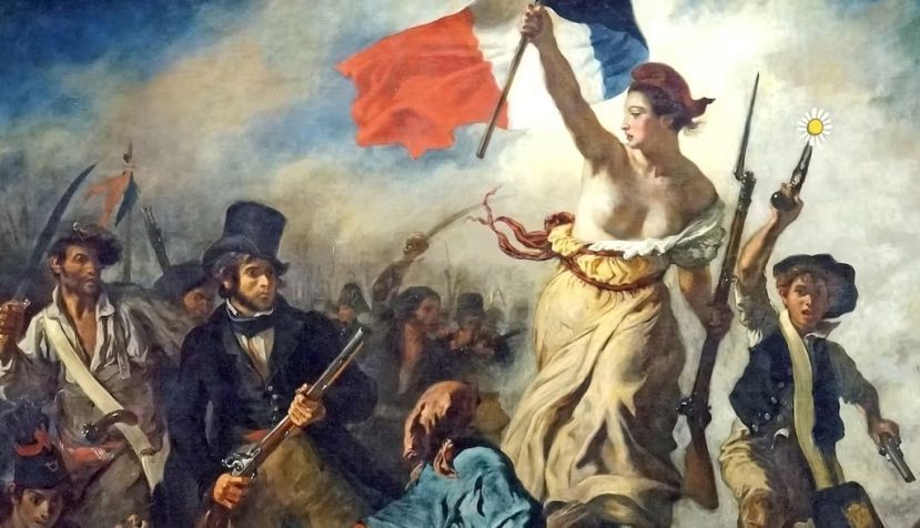 Una versión de ‘La libertad guiando al pueblo’, de Delacroix. Author provided
