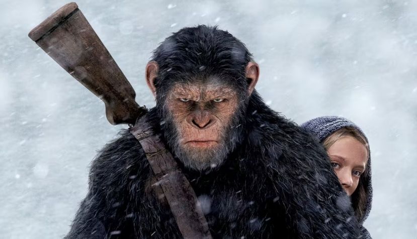 Los personajes de César y Nova en una imagen de La Guerra del Planeta de los Simios (Matt Reeves, 2017).