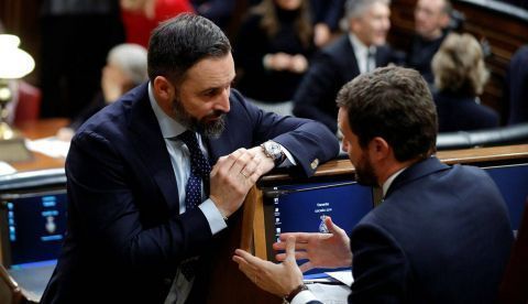 Santiago Abascal (i) y Pablo Casado (d) en una imagen de archivo.