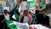 Manifestation à Amman, capitale de la Jordanie, le 14 février 2025, contre la proposition de Donald Trump de prendre le contrôle de la bande de Gaza et de déplacer plus de deux millions de Palestiniens hors du territoire. KhalilMazraawi/AFP