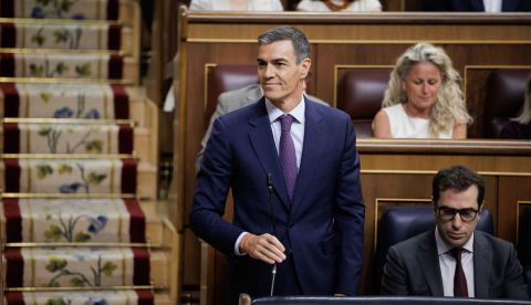 El presidente del Gobierno, Pedro Sánchez, en un momento de su intervención en el Pleno. | Pool Congreso. Congreso de los Diputados, Madrid - 10.6.2026